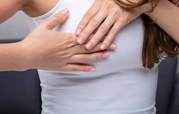 Massage your breasts to improve blood circulation