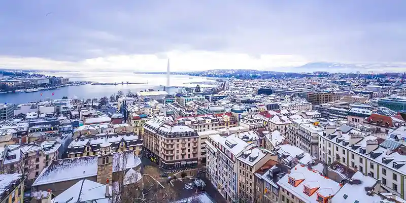 Winter in Geneva, Switzerland
